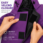 ZL Rain-Ready Dog Raincoat – Quick-Fastening Waterproof Monsoon Jacket (Purple)