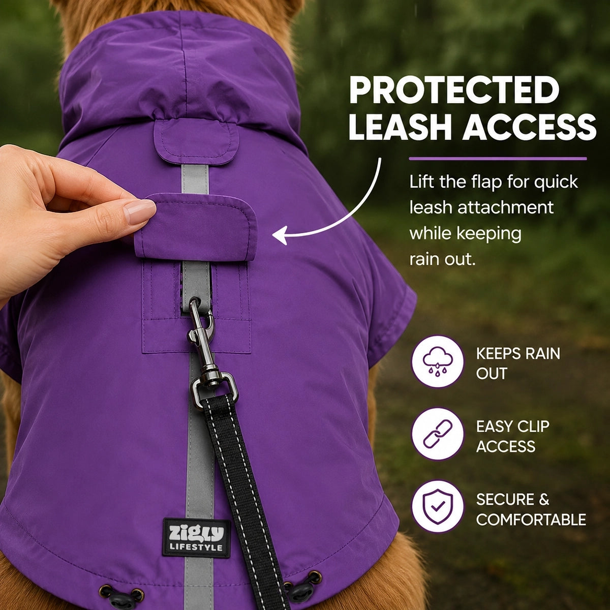 ZL Rain Ready Raincoat Purple