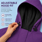 ZL Rain-Ready Dog Raincoat – Quick-Fastening Waterproof Monsoon Jacket (Purple)