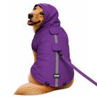 ZL Rain-Ready Dog Raincoat – Quick-Fastening Waterproof Monsoon Jacket (Purple)