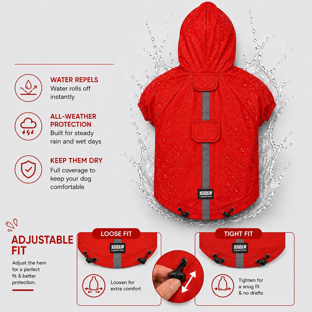 ZL Rain Ready Raincoat Red