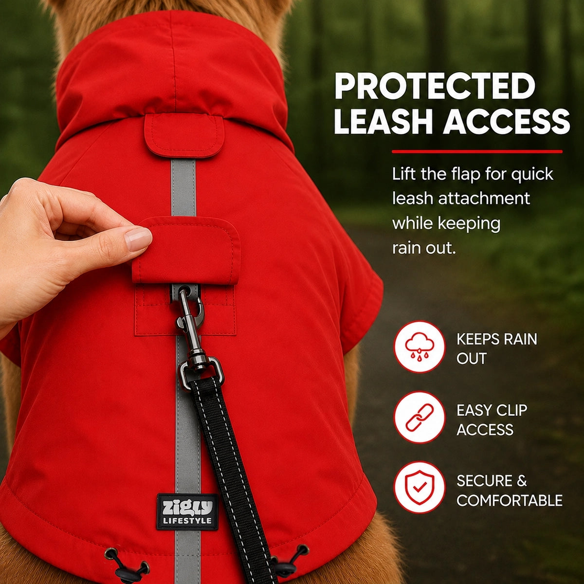 ZL Rain Ready Raincoat Red