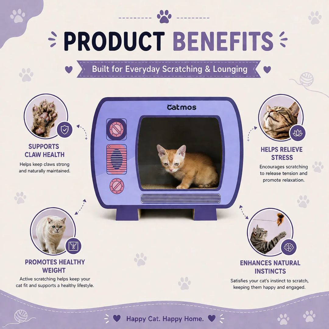 Catmos Netflix & Purr Cat Scratcher with Free Catnip