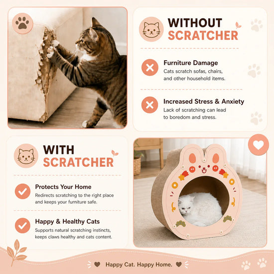 Catmos DIY Paw Palace Cat Scratcher with Free Catnip