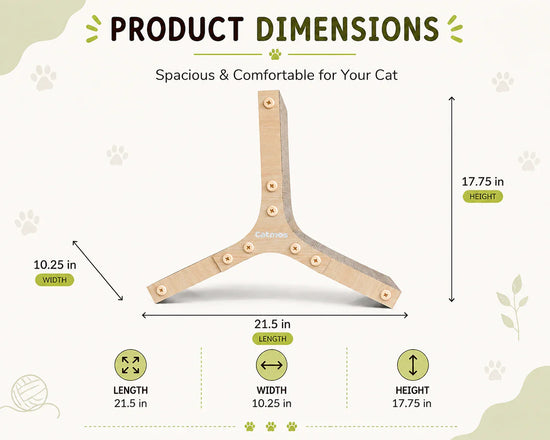 Catmos DIY Claw Axis 6-in-1 Cat Scratcher with Free Catnip