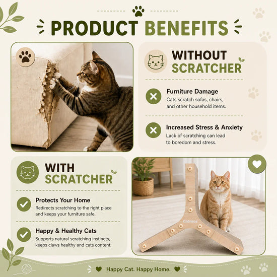 Catmos DIY Claw Axis 6-in-1 Cat Scratcher with Free Catnip