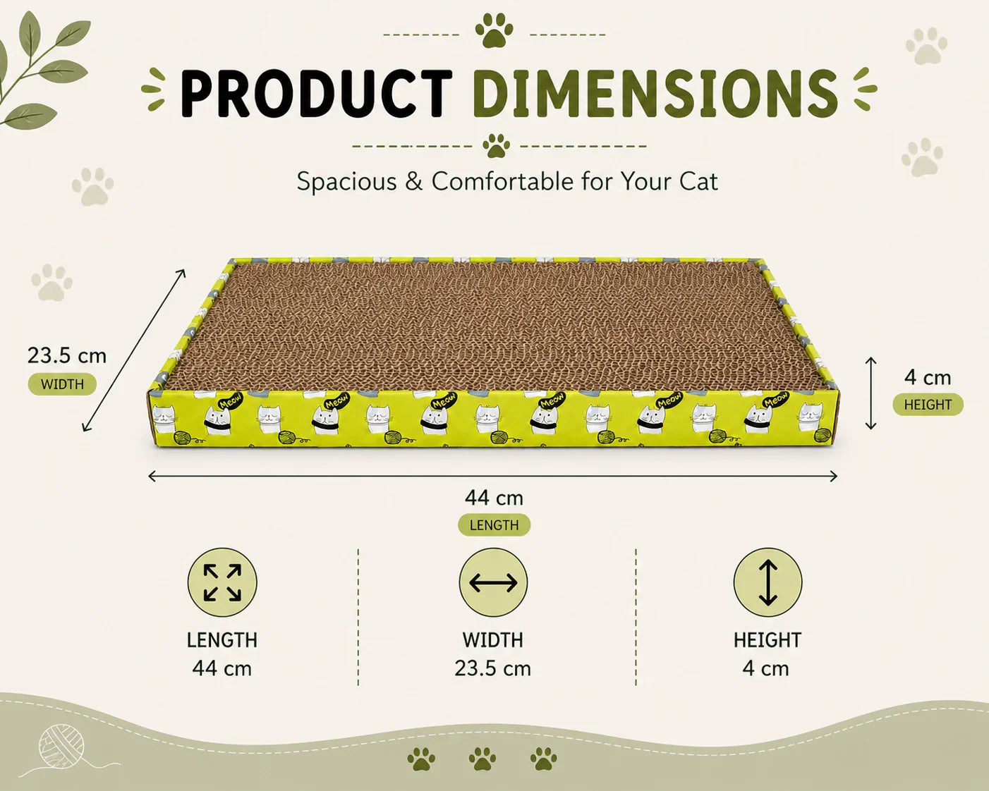 Catmos Double Wide Cat Reversible Scratcher with Tray