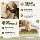 Catmos Double Wide Cat Reversible Scratcher with Tray
