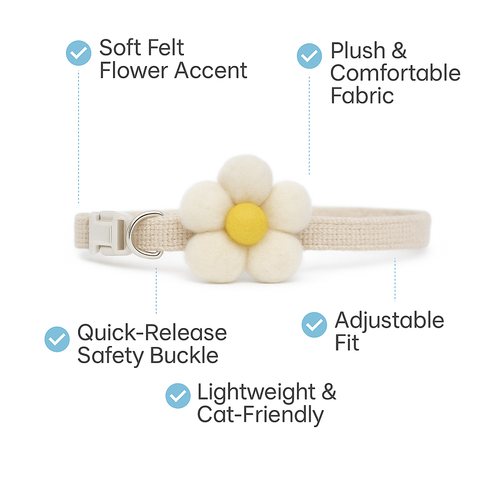 ZL Blossom Bloom Vanilla Cat Collar