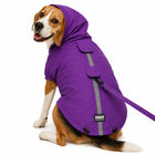 ZL Rain-Ready Dog Raincoat – Quick-Fastening Waterproof Monsoon Jacket (Purple)