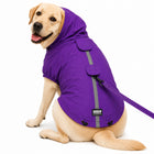 ZL Rain-Ready Dog Raincoat – Quick-Fastening Waterproof Monsoon Jacket (Purple)