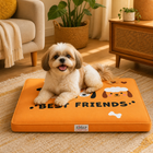ZL Forever Best Friends Dog Flat Bed - Small – 60cm - Mustard Yellow