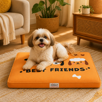 ZL Forever Best Friends Dog Flat Bed - Small – 60cm - Mustard Yellow