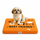 ZL Forever Best Friends Dog Flat Bed - Small – 60cm - Mustard Yellow