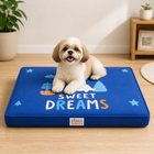 ZL Sweet Dreams Nap Dog Flat Bed - Small – 60cm - Blue