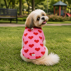 ZL Love Stitch Pink Heart Dog T-Shirt
