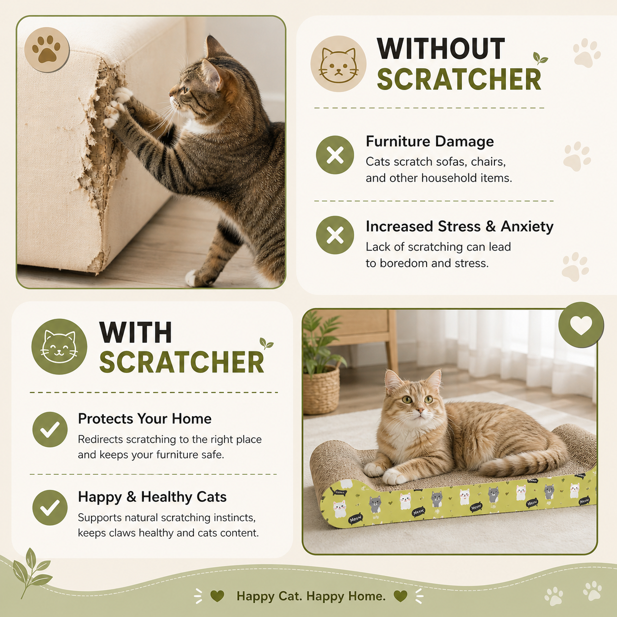 Catmos Kitty Couch Cat Scratcher