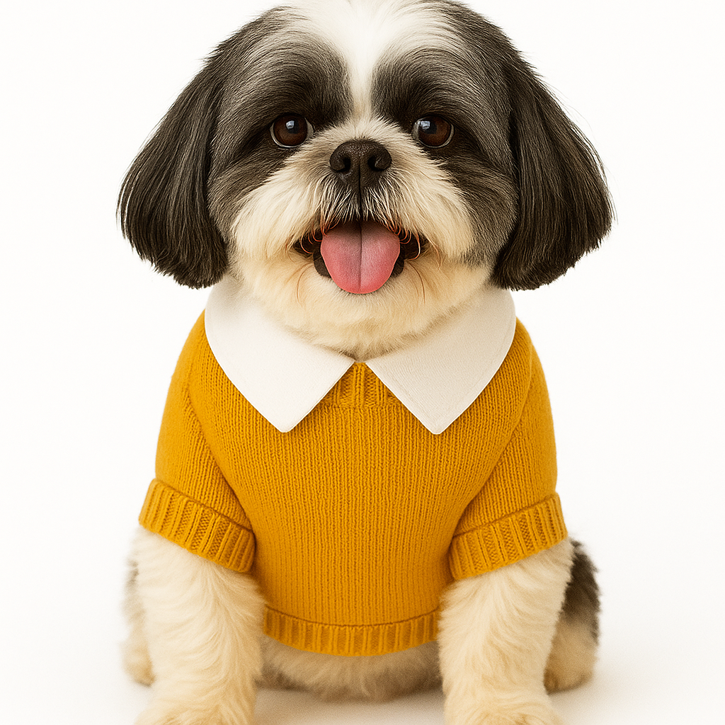 ZL Varsity Golden Ivy Dog Sweater-Yellow