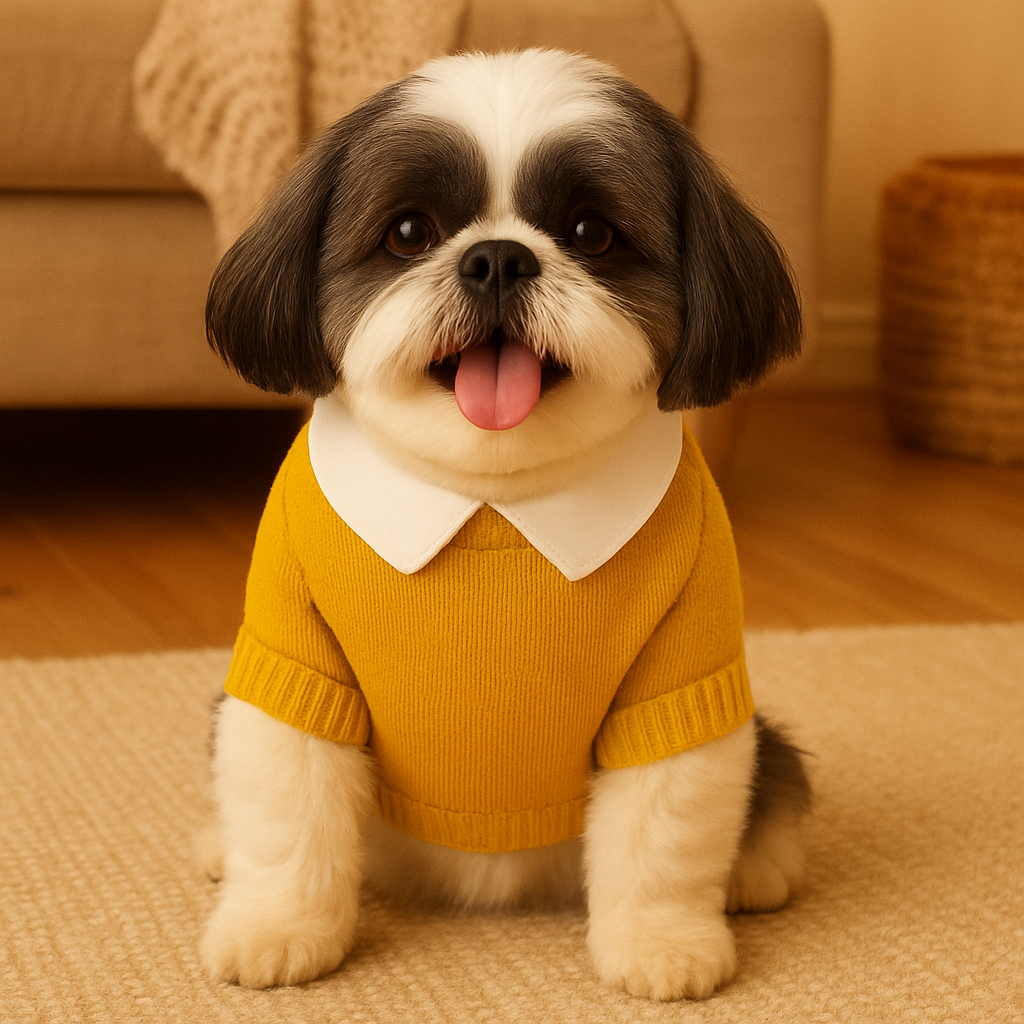 ZL Varsity Golden Ivy Dog Sweater-Yellow