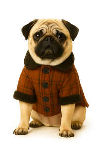 ZL Varsity Plaid Dog Jacket - Rust