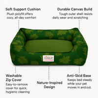 ZL Forest Leafy Lounger Dog Bed - Green