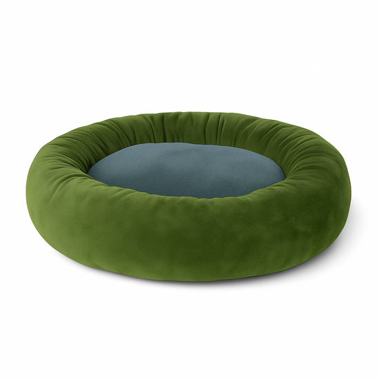 ZL Forest Meadow Doughnut Cat Bed - Green