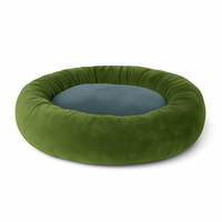 ZL Forest Meadow Doughnut Cat Bed - Green
