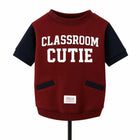 Zigly kids red and black t-shirt with Classroom Cutie text and pocket details