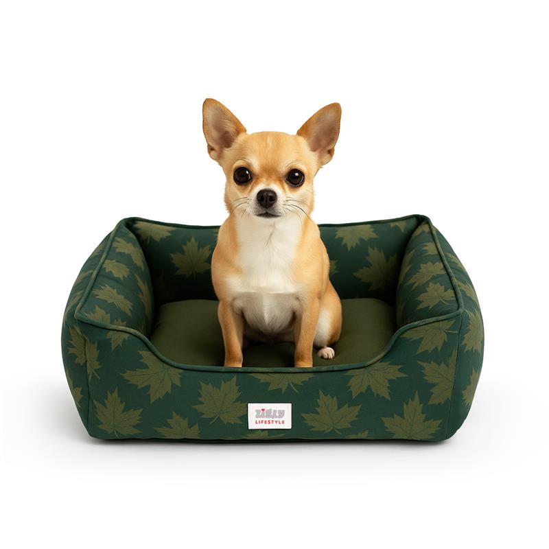 ZL Forest Leafy Lounger Dog Bed - Green