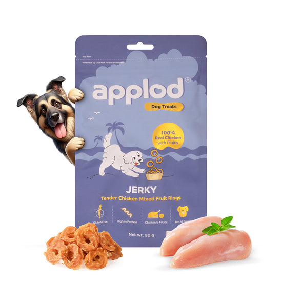 Applod Tender Chicken Mix Fruit Rings Dog Treat - 50g