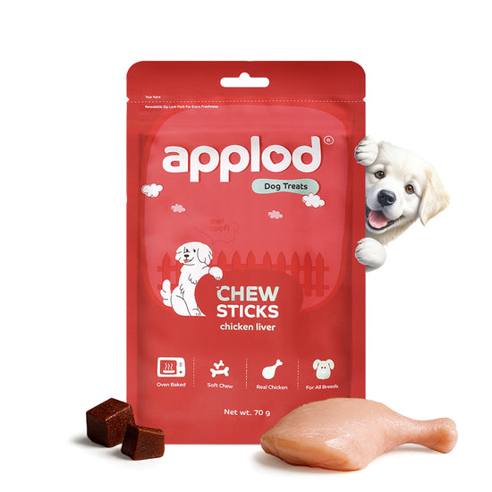 Applod Soft Liver Chew Sticks Dog Treat  - 70g