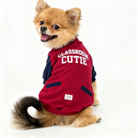 ZL Varsity Campus Cutie Jacket For Dogs - Red
