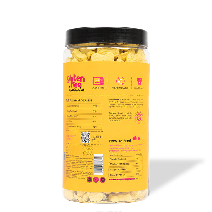 Applod Crunch-a-Licious Gluten Free Chicken & Cheese Dog Biscuits - 800g