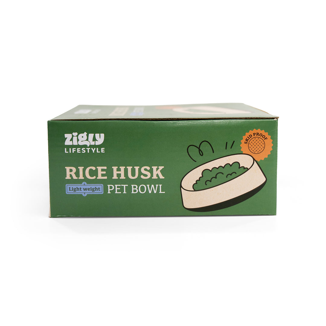 ZL Rice Husk Dog Bowl – Orange