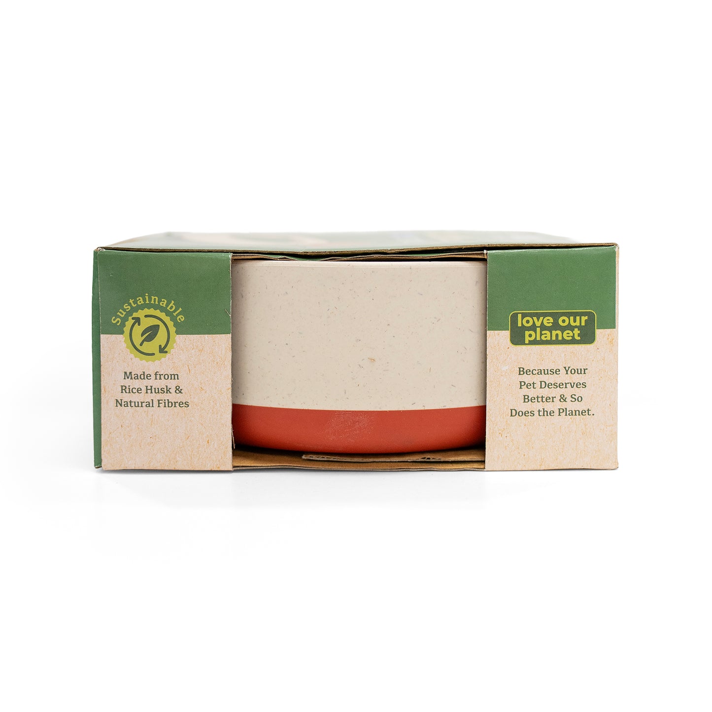 ZL Rice Husk Dog Bowl – Orange