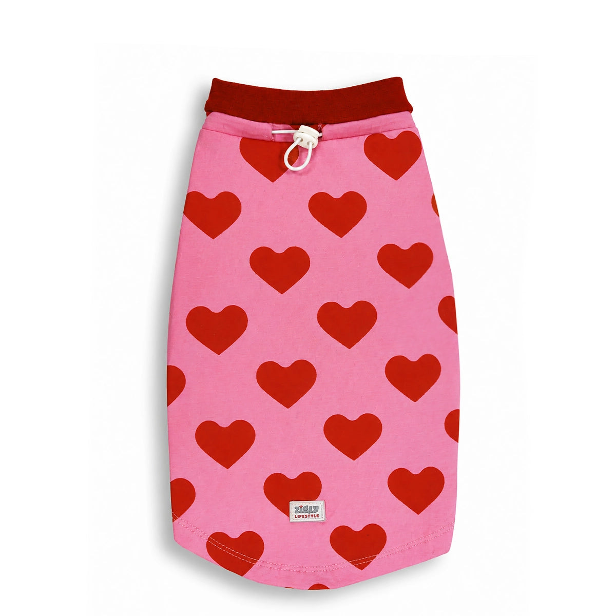 ZL Love Stitch Pink Heart Dog T-Shirt