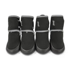 Pod Non-Slip Outdoor Long Dog Boots with Reflective Straps (Black)