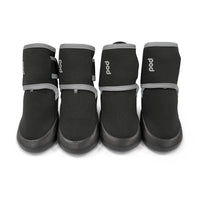 Pod Non-Slip Sole Outdoor Long Boots With Reflective Straps For Dogs - Black