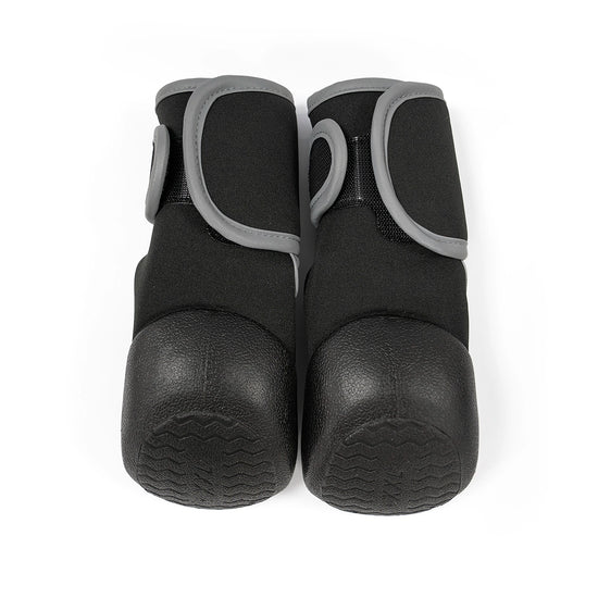 Pod Non-Slip Sole Outdoor Long Boots With Reflective Straps For Dogs - Black