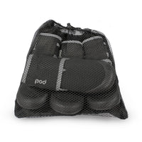 Pod Non-Slip Sole Outdoor Long Boots With Reflective Straps For Dogs - Black