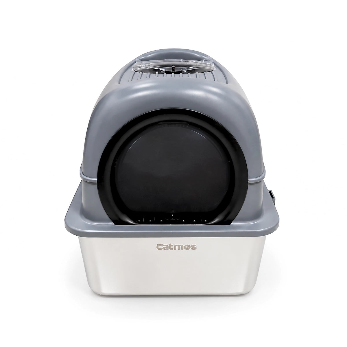 Catmos Stainless Steel Enclosed Cat Litter Box - Grey - 61x41x41cm (LxWxH)