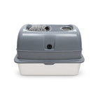 Catmos Stainless Steel Enclosed Cat Litter Box - Grey - 61x41x41cm (LxWxH)
