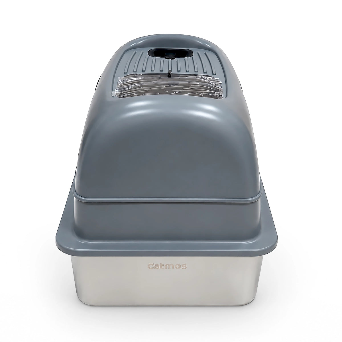 Catmos Stainless Steel Enclosed Cat Litter Box - Grey - 61x41x41cm (LxWxH)