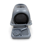 Catmos Stainless Steel Enclosed Cat Litter Box - Grey - 61x41x41cm (LxWxH)