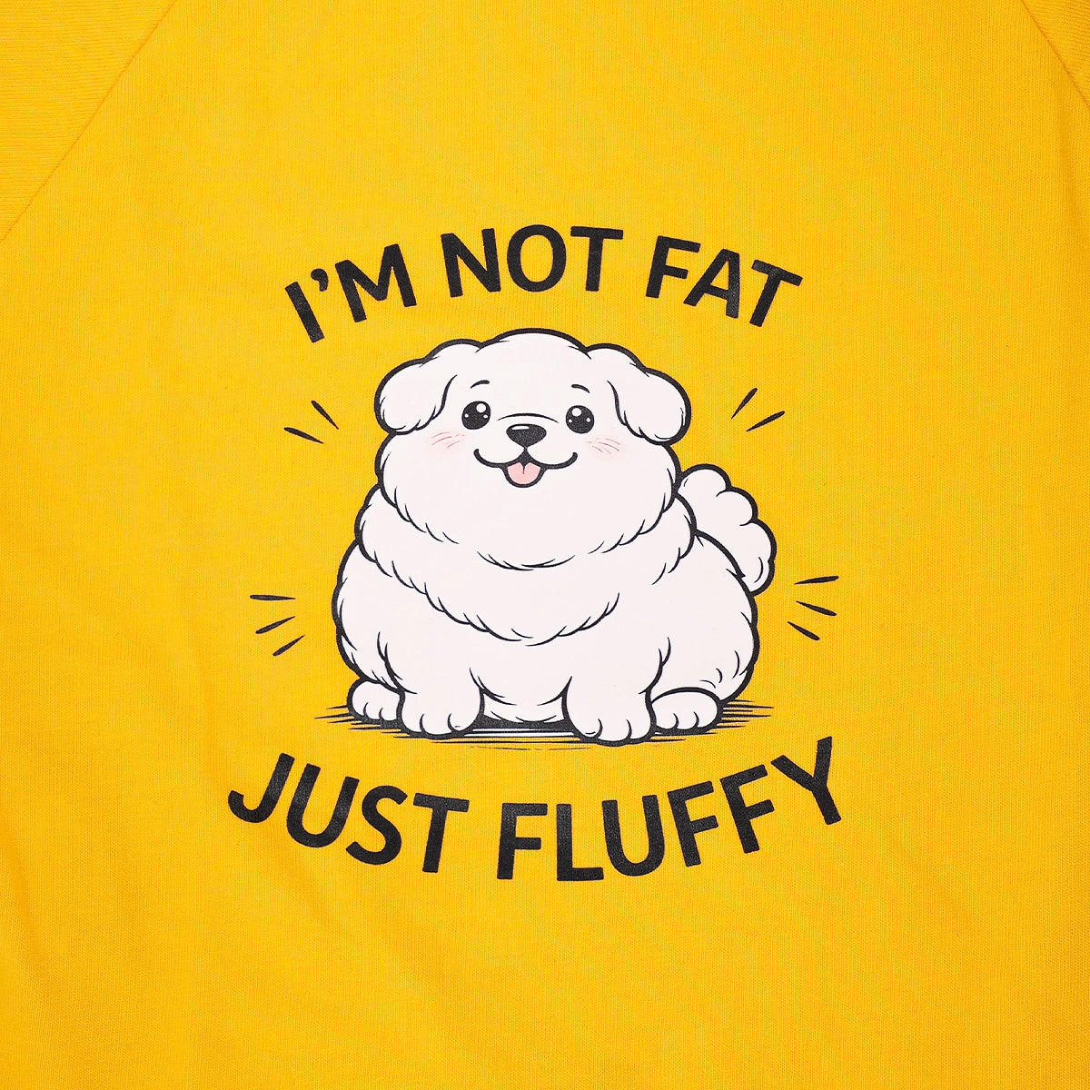 Zigly Lifestyle Fab & Fluffy Dog T-Shirt - Yellow