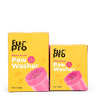 Zigly Furpro paw washer silicon brush in large and small sizes with soft bristles on yellow packaging