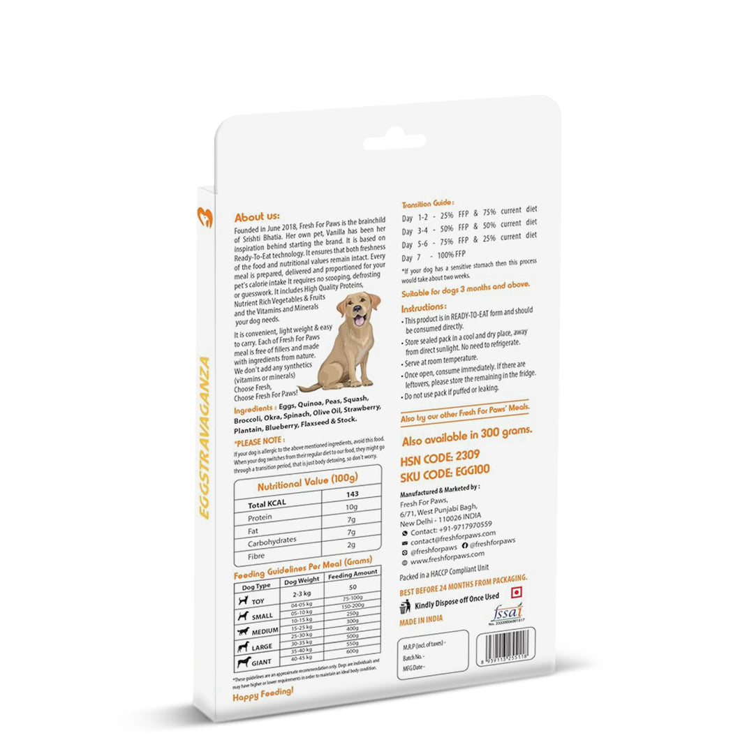 Fresh For Paws Eggstravaganza Fresh Dog Food - All Breed Adult