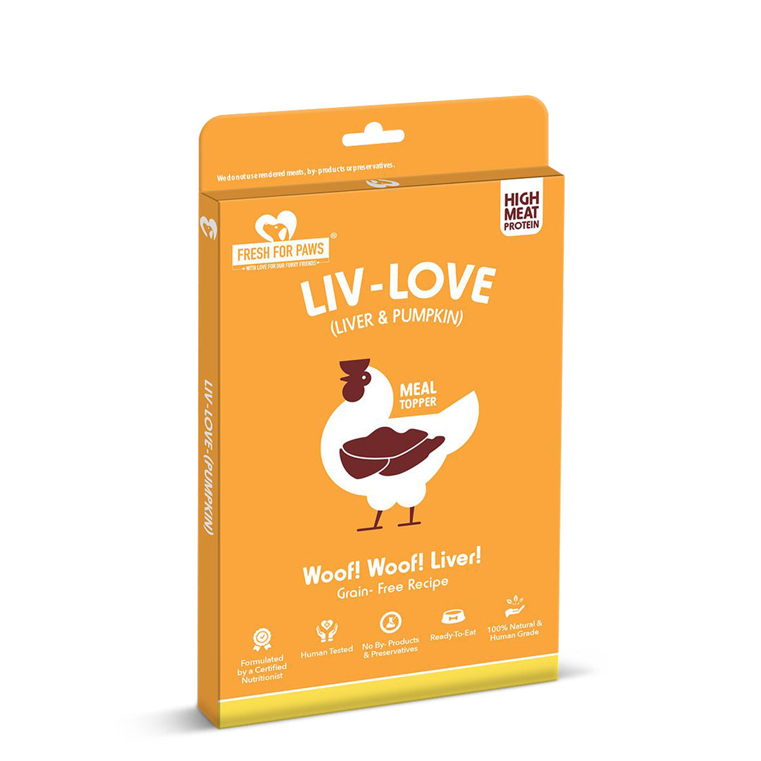Fresh For Paws Liv Love Pumpkin Dog Food Topper - 80g