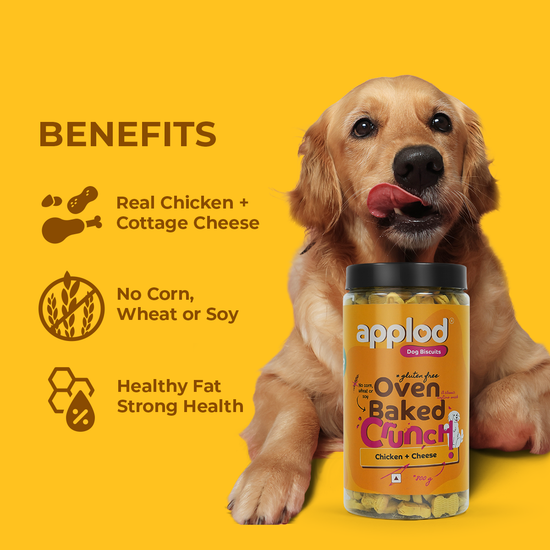 Applod Crunch-a-Licious Gluten Free Chicken & Cheese Dog Biscuits - 800g