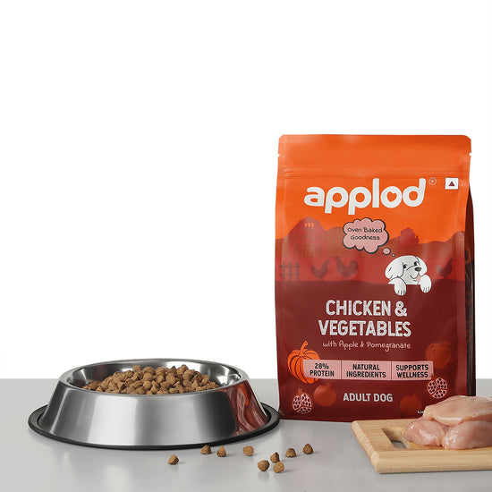 Applod Chicken & Vegetables with Apple & Pomegranate Dry Dog Food for Adult Dogs